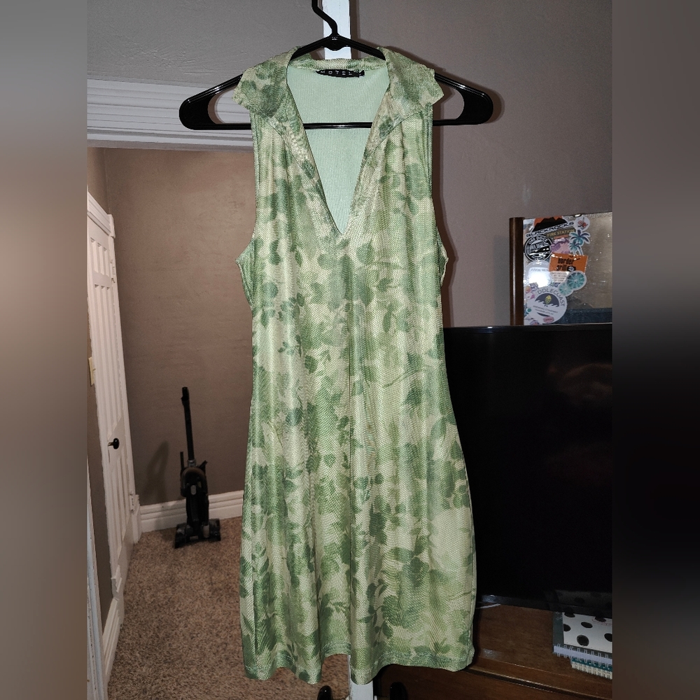 Mesh green dress